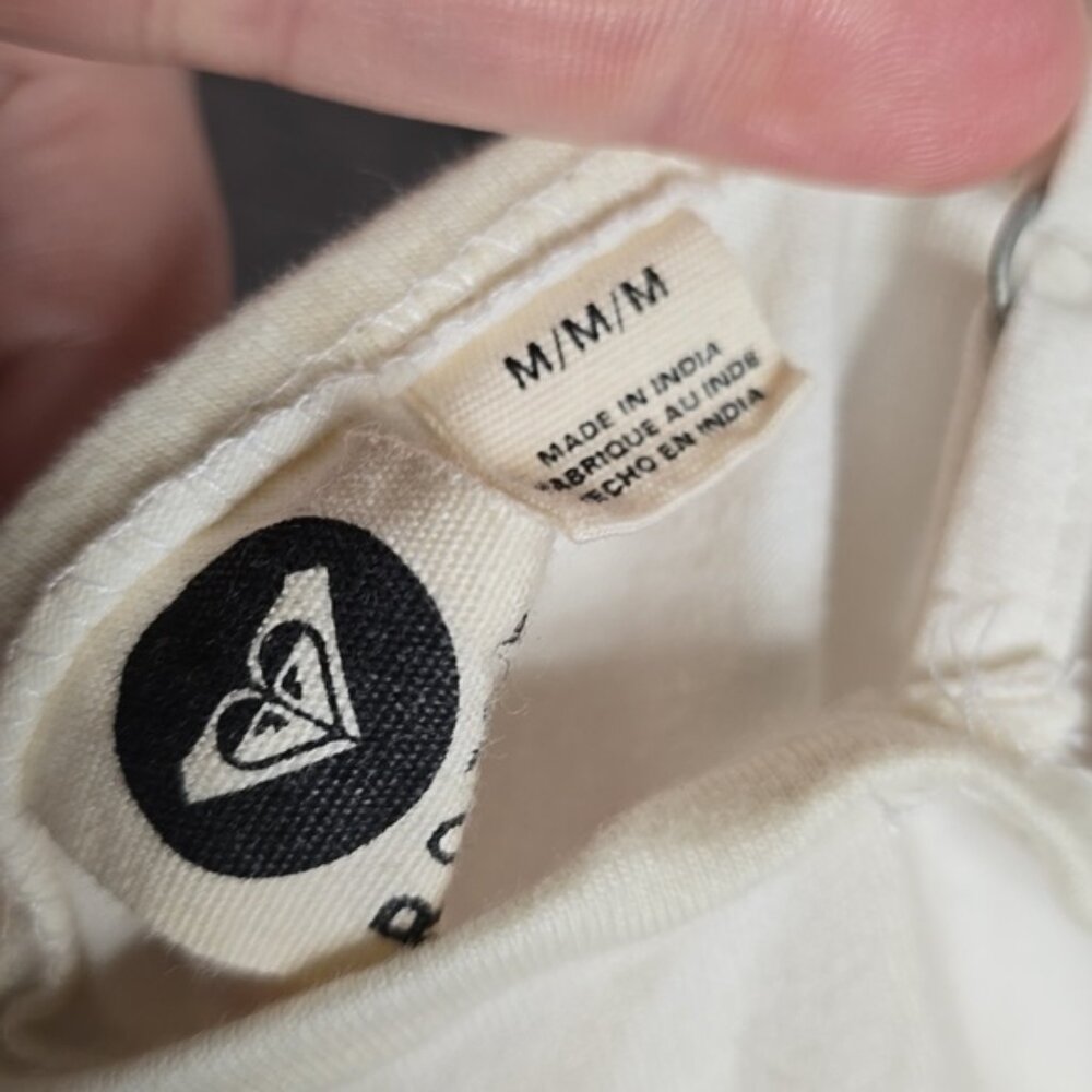 Roxy Cotton White Pink Racerback Mini Dress - Picture 6 of 7